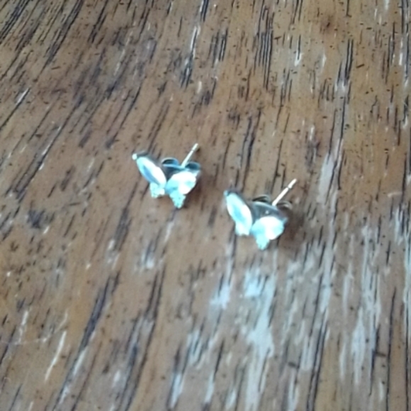 925 Sterling Silver and Swarovski Crystal Buttery Post Earrings!!!!!! π - Picture 3 of 6